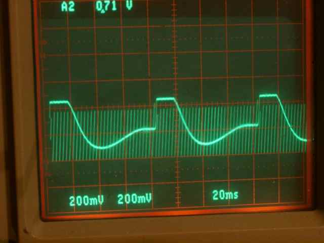 mechanical TV waveform - disk retarded